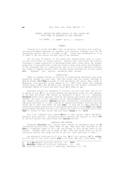 growth, carcass and meat quality in veal calves fed diets