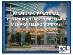 taklimat peraturan-peraturan penandaan dan pemelitaan menara