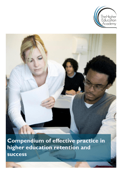 Compendium of effective practice in higher education retention and