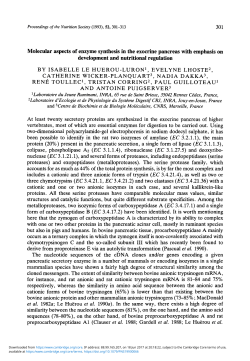 Molecular aspects of enzyme synthesis in the exocrine pancreas