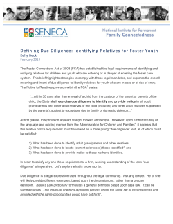 Defining Due Diligence