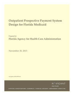 Outpatient Prospective Payment System Design for Florida Medicaid