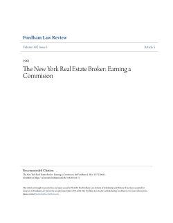The New York Real Estate Broker: Earning a Commision