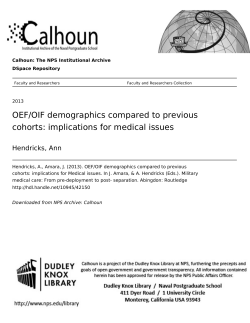 OEF/OIF demographics compared to previous