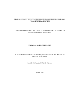 TIME DEPENDENT EFFECTS OF IODINE POTASSIUM IODIDE (IKI