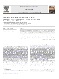 Modulation of somatosensory processing by action
