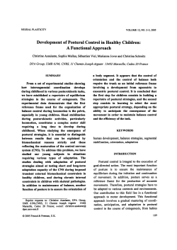 Development of Postural Control in Healthy Children