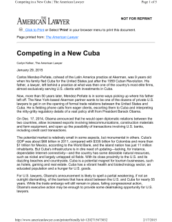 Competing in a New Cuba