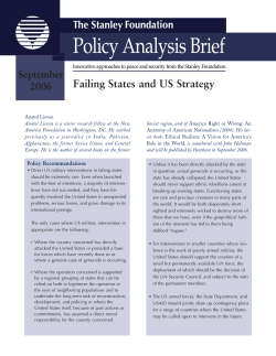 Failing States and US Strategy