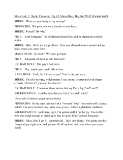 Shrek audition sides - Creative Kids Playhouse