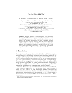Partial Word DFAs⋆
