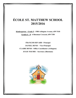 &eacute;cole st. matthew school 2015/2016