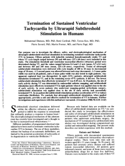Termination of Sustained Ventricular Tachycardia by