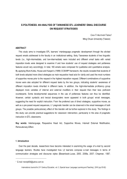 e-politeness: an analysis of taiwanese efl learners` email