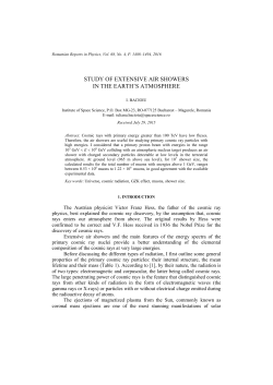 study of extensive air showers in the earth`s atmosphere