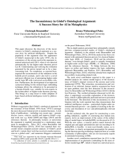 The Inconsistency in G&ouml;del`s Ontological Argument