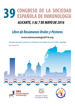 Libro de Res&uacute;menes Orales y P&oacute;steres www.seinmunologia2016.org