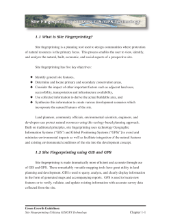 site Fingerprinting utilizing gis/gPs technology