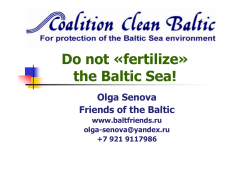 Do not &laquo;fertilize&raquo; the Baltic Sea!