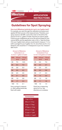 Guidelines for Spot Spraying