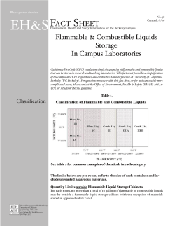 Flammable Liquids - UC Berkeley, EHS