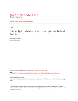 Electrolytic behavior of yttria and yttria stabilized hafnia