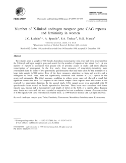Number of X-linked androgen receptor gene CAG repeats and