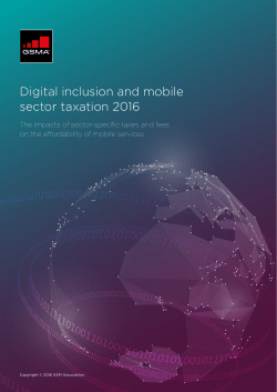 Digital inclusion and mobile sector taxation 2016