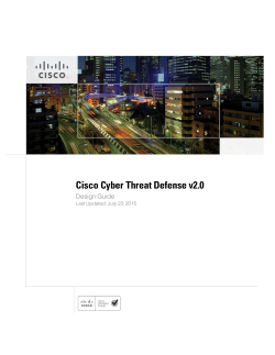 Cisco Cyber Threat Defense 2.0 Design Guide