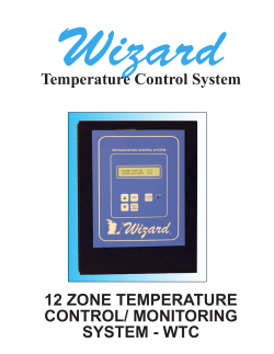 12 ZONE TEMPERATURE CONTROL/ MONITORING SYSTEM