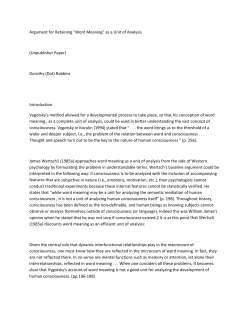 Argument for Retaining "Word Meaning” as a Unit of Analysis