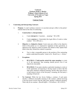 Professor Keith A. Rowley William S. Boyd School of Law