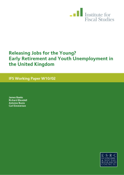 Releasing Jobs for the Young? Early Retirement and Youth