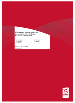SR 2011-011. A bibliography of social research on the earthquake
