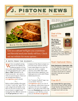 J. PISTONE NEWS Real food. Real People.