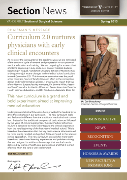Section News - Vanderbilt University School of Medicine