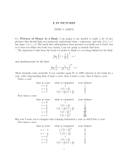 E IN PICTURES 0.1. Pictures of Money in a Bank. I am going to use