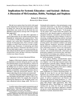 Implications for Systemic Education-and Societal