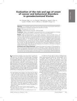 Evaluation of the risk and age of onset of cancer and behavioral