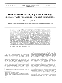 The importance of sampling scale in ecology: kilometer