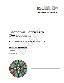 Economic Barriers to Development