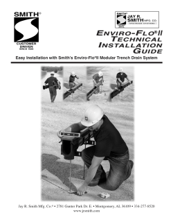 Install Guide (Technical) for Enviro-Flo&reg; II Trench Drain