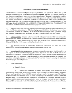 Membership Commitment Agreement