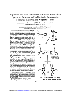 Preparation of a New Tetrazolium Salt Which Yields a Blue Pigment