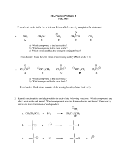 51A Practice Problems 4 Fall, 2014 1. For each set
