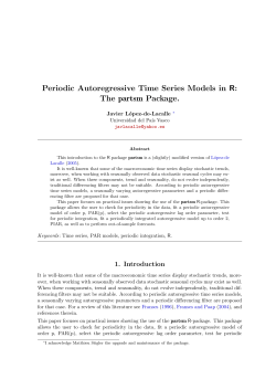 Periodic Autoregressive Time Series Models in R: The partsm