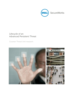 Lifecycle of an Advanced Persistent Threat