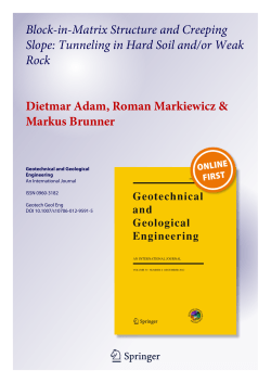 Block-in-Matrix Structure and Creeping Slope: Tunneling in Hard
