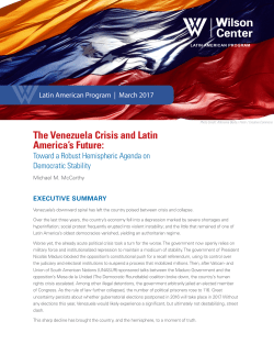 The Venezuela Crisis and Latin America`s Future