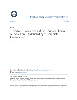 "Traditional Economics and the Fiduciary Illusion: A Socio
